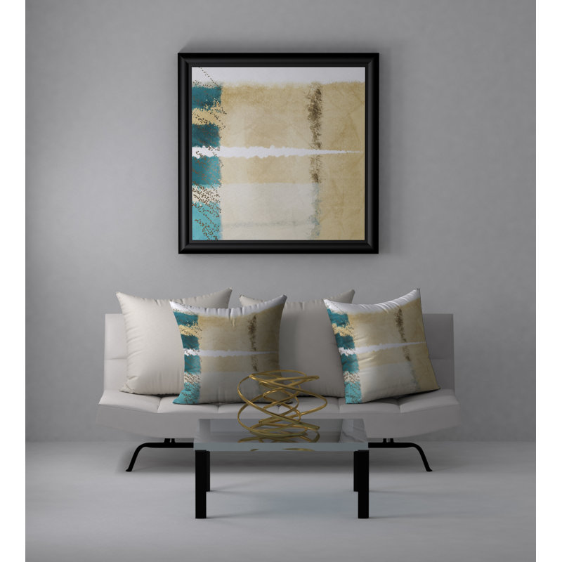 Abstract Throw Pillow, 20" H x 20" W