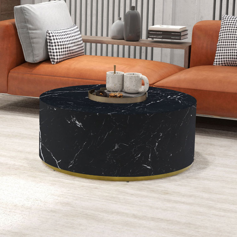 Round Cocktail Table with Manufactured Wood Table Top