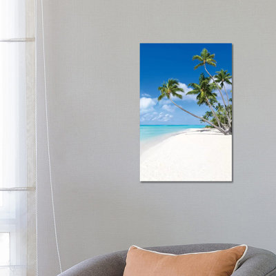 " Coconut Trees At The Beach On Bora Bora " by Jan Becke