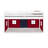 Fern Rock Twin Junior Loft Bed - White Frame and Red/Blue Bottom Playhouse Tent-1697483509-1697483400