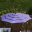 Parasol de patio 10,7 pi, parasol 4 niveaux avec manivelle, 8 baleines, mauve