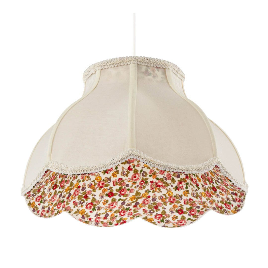22cm H Fabric Drum Lamp Shade ( No Direct Attachment Method ) in White