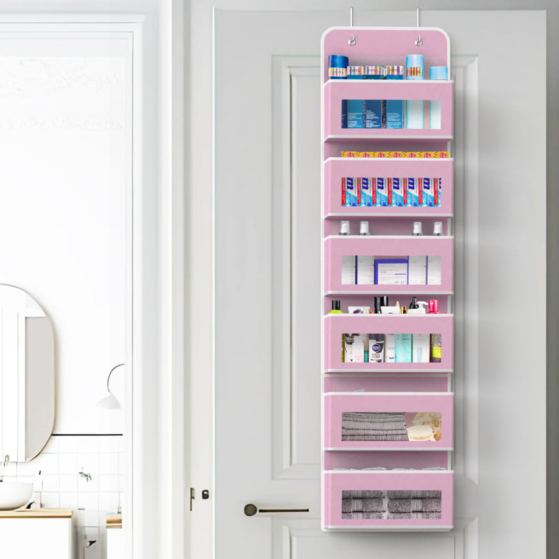 Rangement suspendu pour porte de placard, Rose
