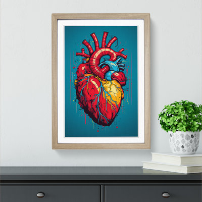 Anatomical Heart Pop Art - Framed Print