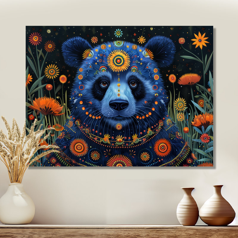 Panda bleu bleu, mystique, impression d'art mural, H 20 po x l 12 po x P 1 po