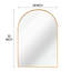 Miroir de salle de bain 24 po x 36 po en métal argenté arqué pour mur. (W2203134098)-1160653043-1160653040