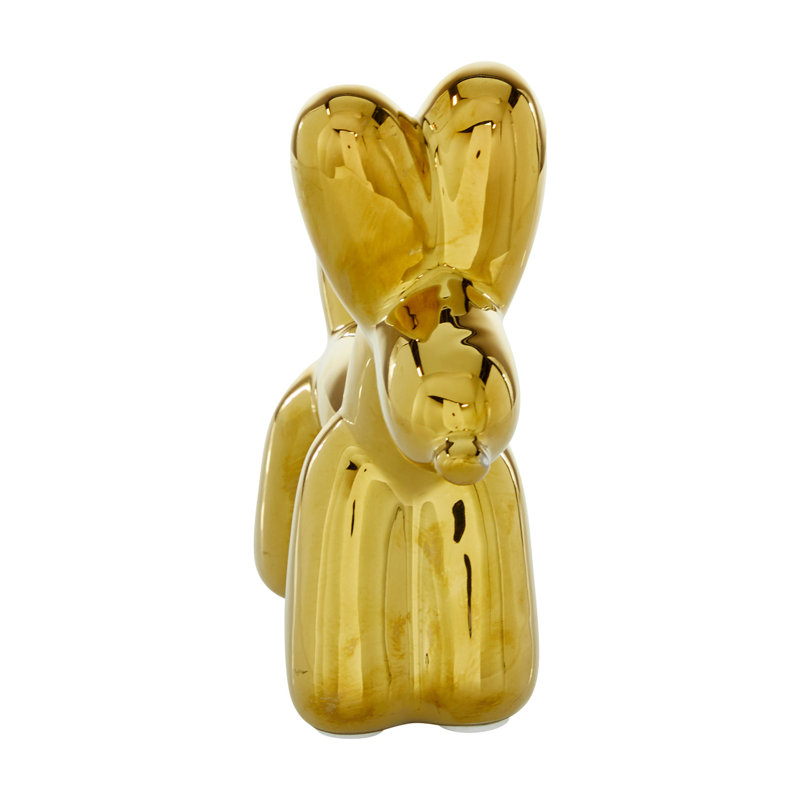 Gold Ceramic Balloon Dog Sculpture for Kids