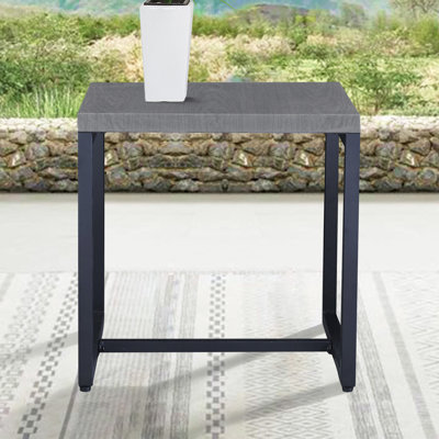 Table d'appoint d'extérieur en métal pour terrasse, jardin et porche Naresa