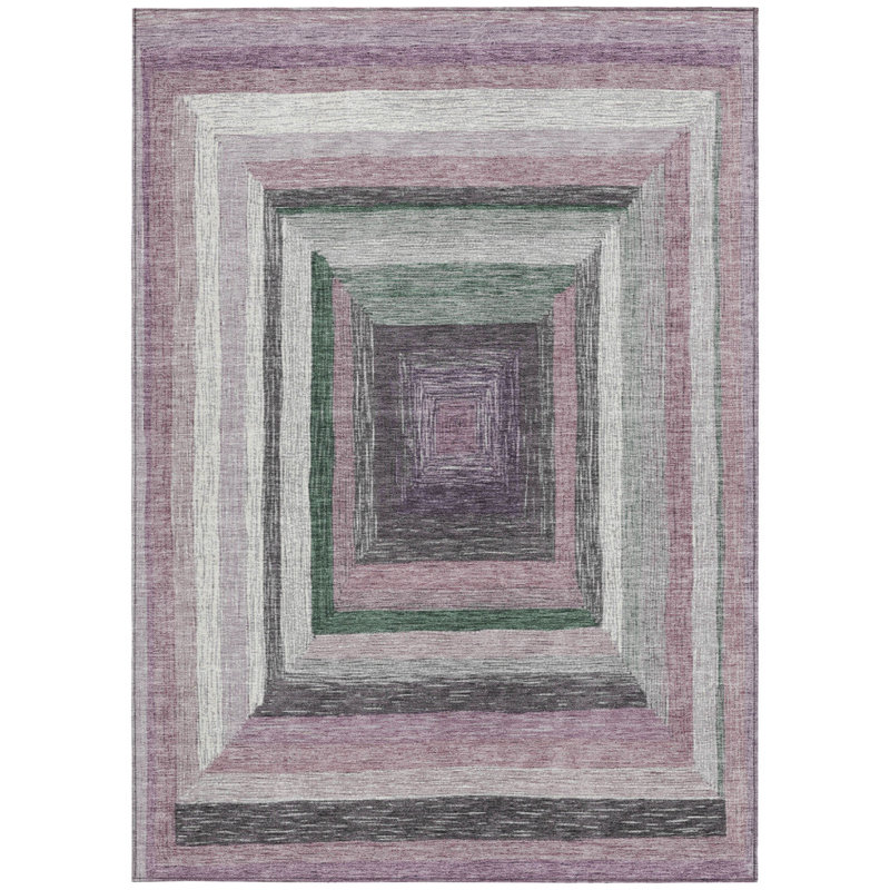 Tapis intérieur / extérieur lavable 9 pi x 12 pi gris et vert