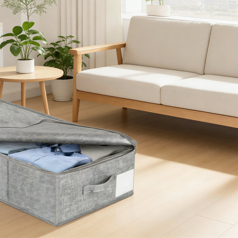 17 Stories Fabric Box, Grey