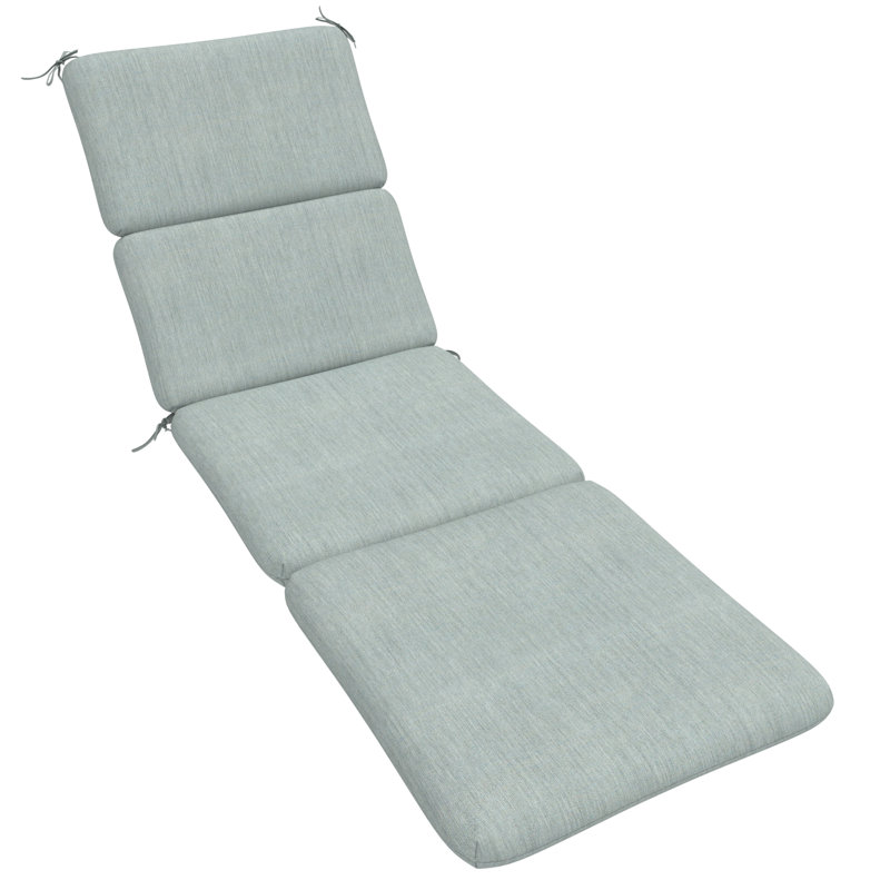 74" x 22.5" Outdoor Sunbrella Chaise Lounge Cushion (Set of 1), 3″ High-Density Foam Replacement Cushion, Cast Mist, 1