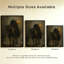 Cheval noir d'Halloween portant une citrouille lumineuse, tableau sur toile encadré, cadre blanc, 61 x 91 cm-263088957-263088932