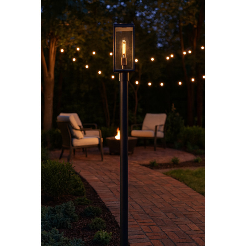 Caliana Transparent Lantern Head, Black, 19.25" H x 8.75" W x 8.75" D