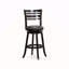 Tabouret pivotant à lattes de 30 po de hauteur de bar, siège en tissu-1407524007