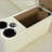 Sectional Sofa L-Shaped 4-Seater 105.5'' Corduroy with Storage, USB, Reversible Seats | Beige | Standard-714663461