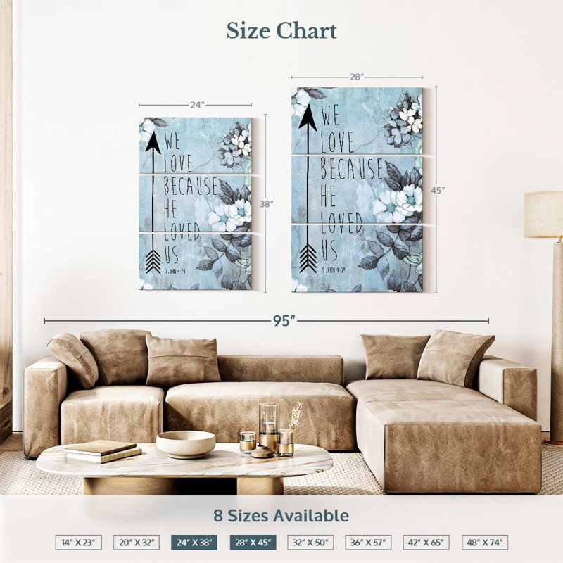 Because He Loved, 38" H x 24" W