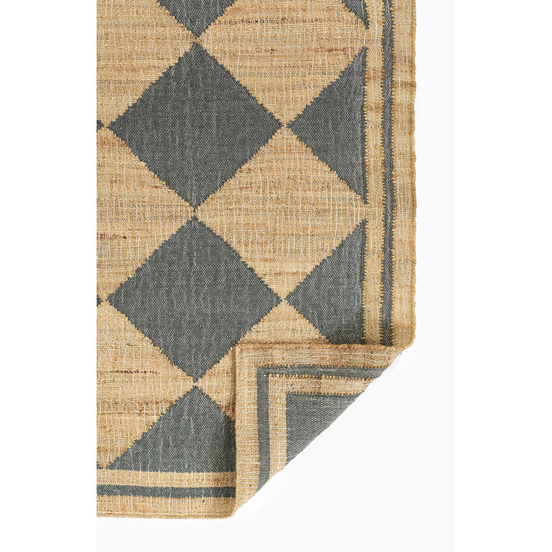 Erin Gates by Momeni Orchard Court Blue Hand Woven Wool and Jute Area Rug, Rectangle 3'6" X 5'6"