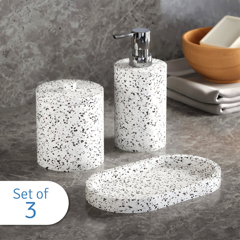 Ensemble d'accessoires de salle de bain mosaïque en verre