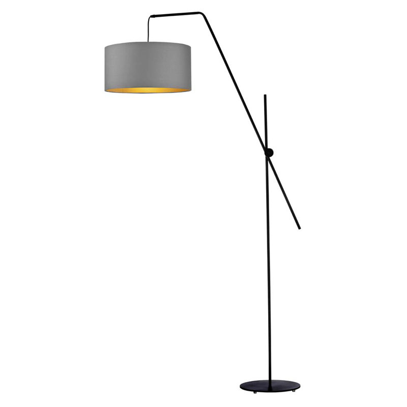 Encinas 176cm Task Floor Lamp, Black, Grey