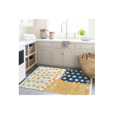 Tapis décoratif multicolore à motif mélangé multicolore de la collection Barcelona