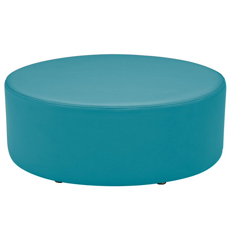 Pro Series Upholstered Round Ottoman, Teal