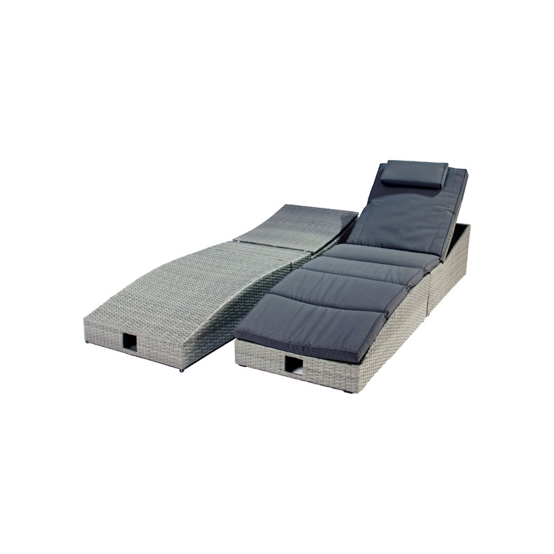 Chaise longue inclinable longue avec coussins 78,7 po Artorias