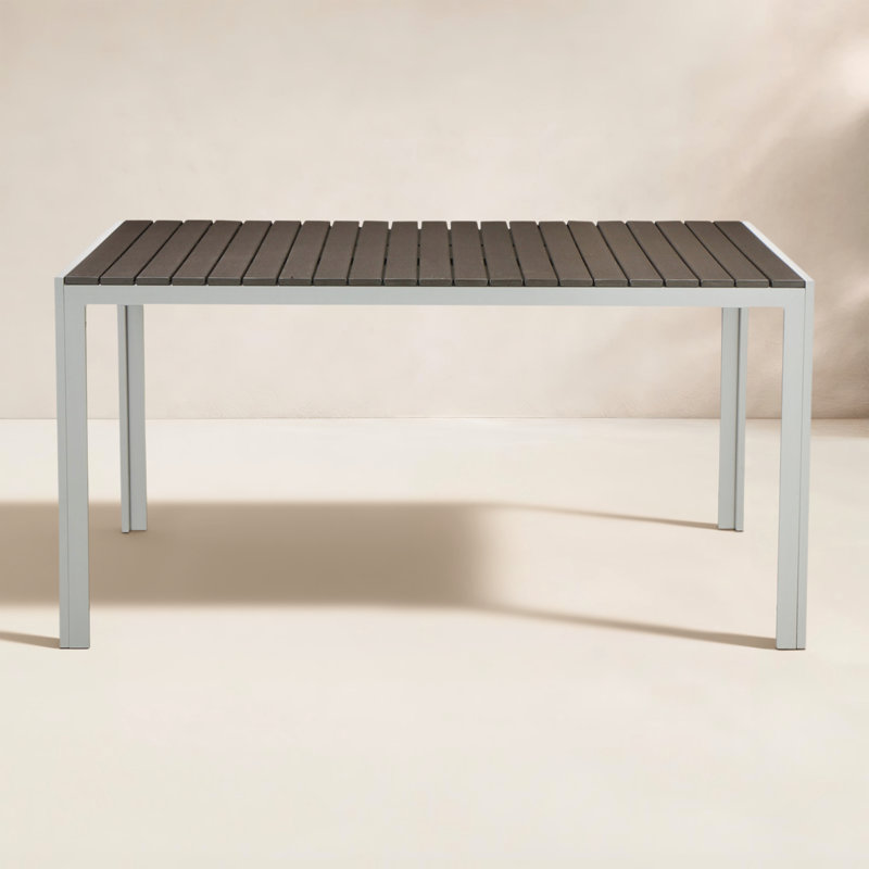 Rectangular 6 - Person 59'' L Outdoor, Gray, Gray