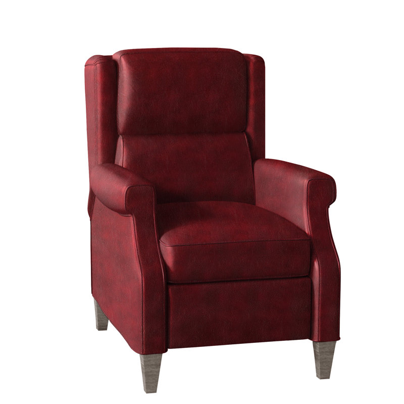 Gallaway Recliner, Aline Fumo Genuine Leather, Stone, Manual