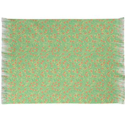 Tapis vert/rouge à motif floral tourbillony Mcguigan