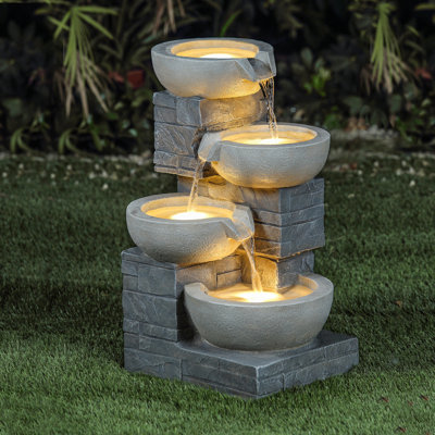  Charles Bentley Rhine Cascading Water Feature - Mains Powered