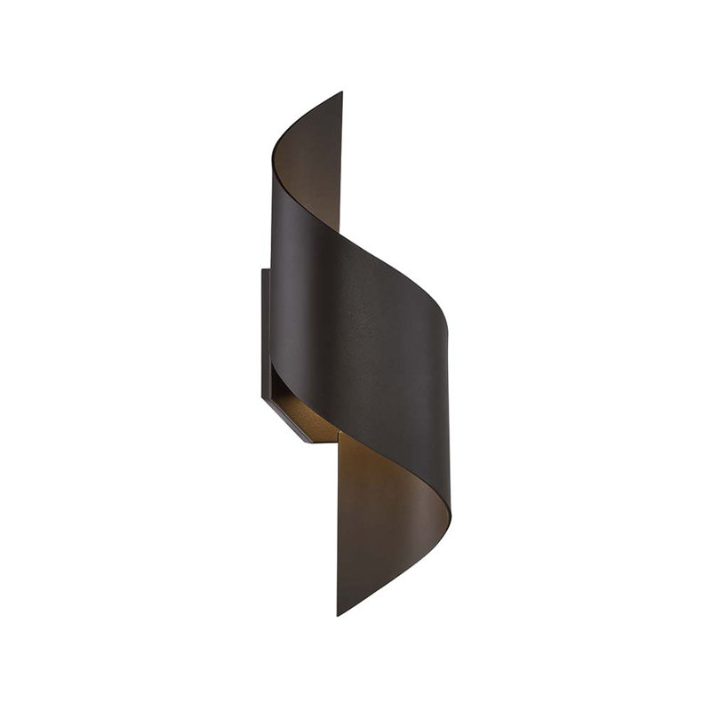 Helix LED Outdoor Flush Mount, 17" H x 6" W x 4.5" D, Bronze