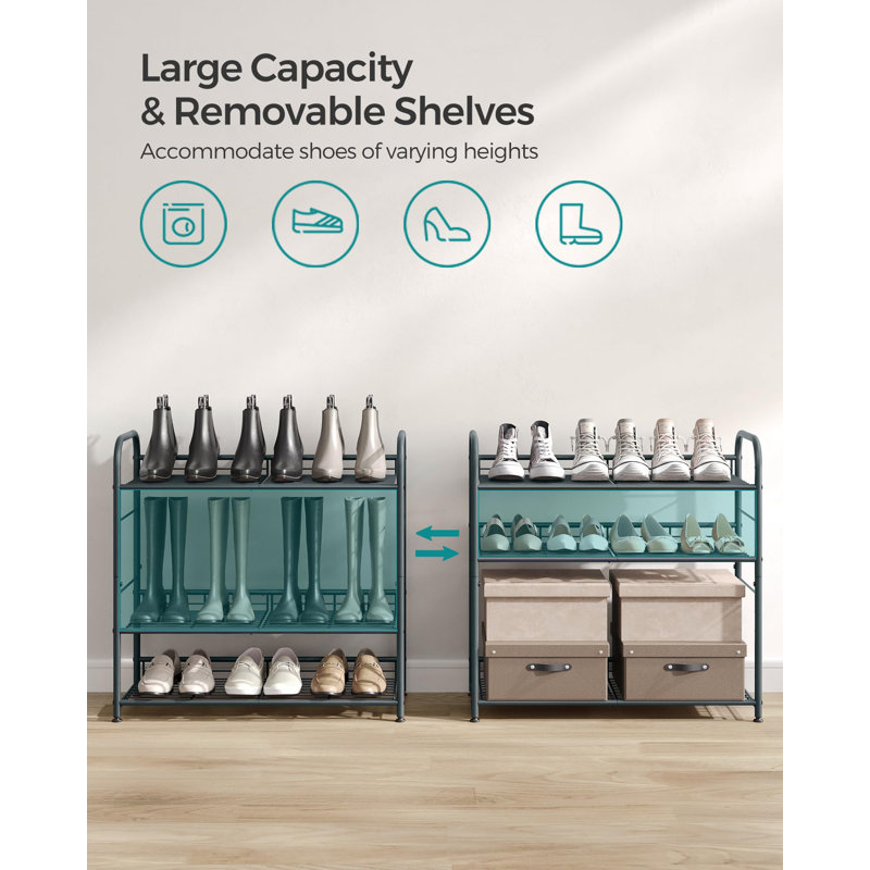 Stackable Shoe Rack(Grey), Gray