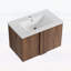 Meuble-lavabo mural avec lavabo, portes à fermeture douce, rangement peu encombrant-126671653
