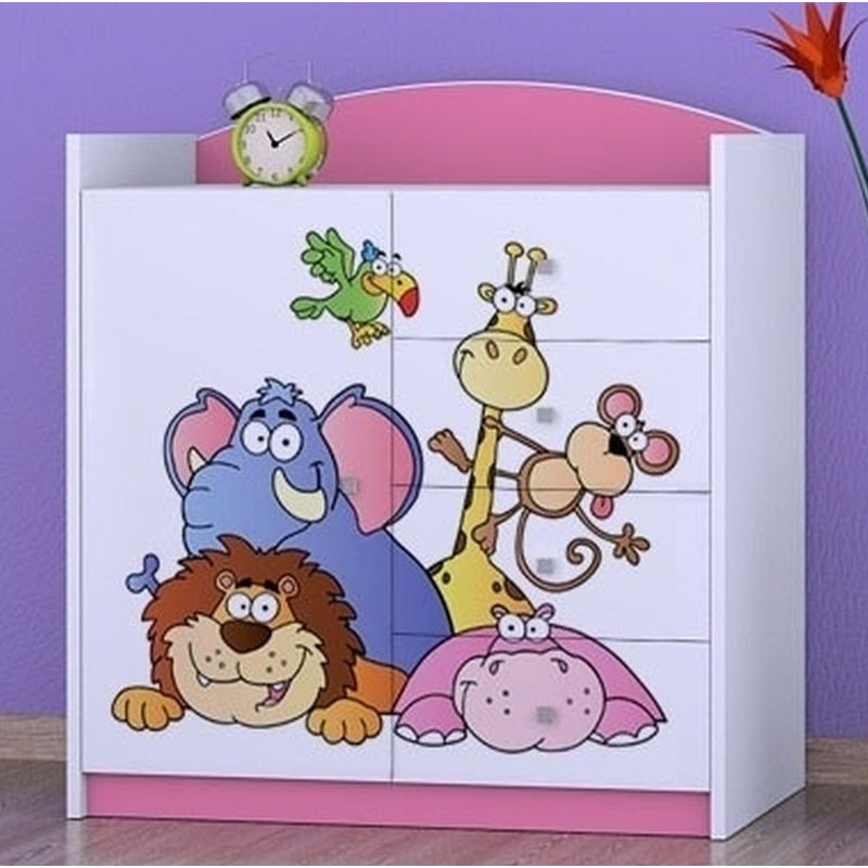 Niemeyer Kids 4 - Drawer Combo Dresser, Pink