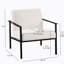 Chaise d'appoint stationnaire Oatmeal