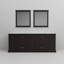 84 po L x P 22 po. Meuble-lavabo double avec comptoir en marbre et 34 miroirs - Vaste tiroir d'armoire Designs fonctionnels robustes et tiroirs d'armoires de rangement abondants-1162549168-1162549170