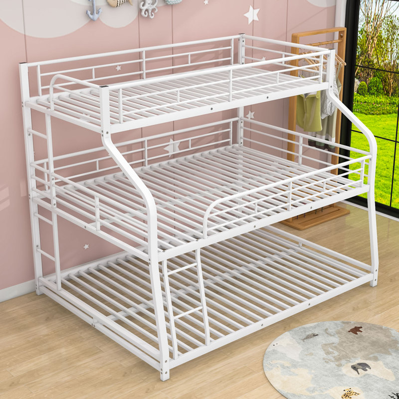 Hust Kids Twin Xl/Full Xl/Queen Bunk Bed, White