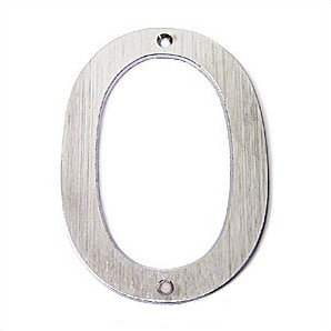 5 po. Numéro de maison de campagne, Chrome brossé, 0