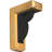 4"W x 18"D x 20"H Versailles Craftsman Ironcrest Rough Sawn Bracket, Western Red Cedar (2"W x 10"D x 12"H Iron Bracket)-108926302-108926300