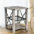 Eidelweiss Tall End Table with 2 USB Ports, 2 Power Outlets, and 2 Storage Shelves-342656812