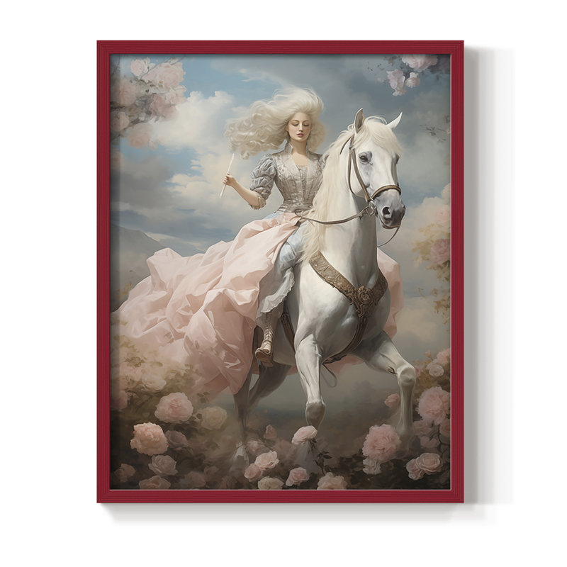 Reproduction encadrée WOMEN Series CMLIX - bois massif, Rouge, H 21 po x l 17 po
