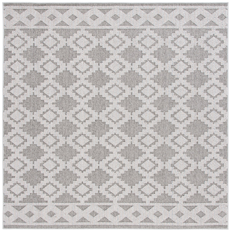 Global Performance Geometric Indoor/Outdoor Area Rug, Square 6'7"