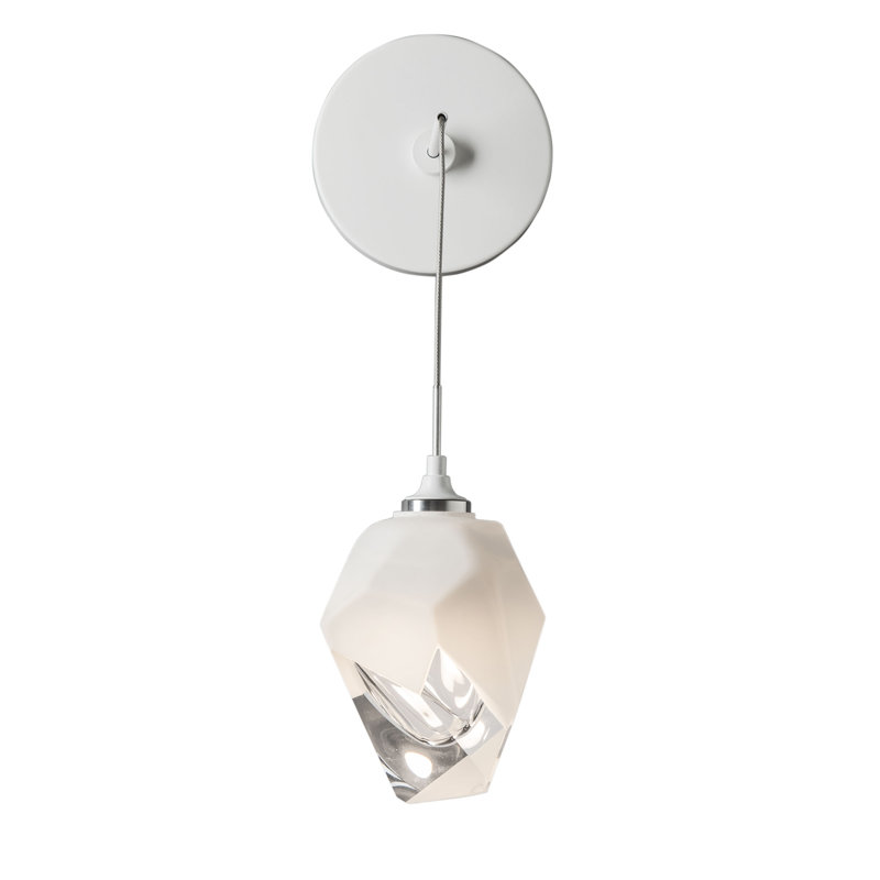 Chrysalis Steel Armed Sconce, White, 8.8" H x 5.5" W x 9.2" D, White