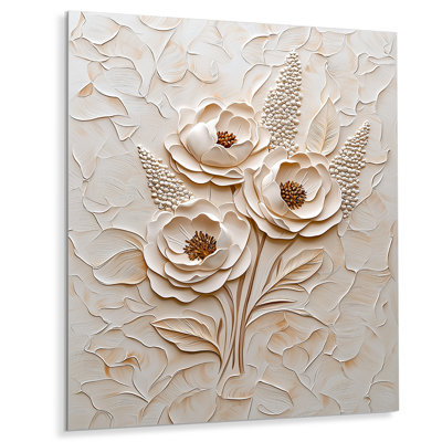 Éloquent jardin Bouquet de pivoines - pivoine, décoration murale en métal, reproduction d'art moderne