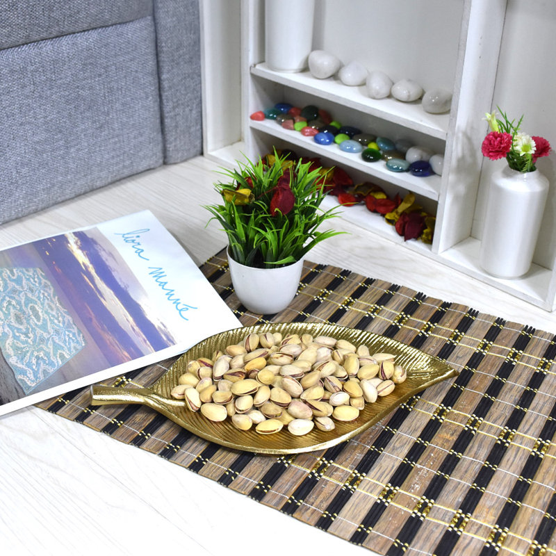 Red Barrel Studio® Aluminum Tray, Gold