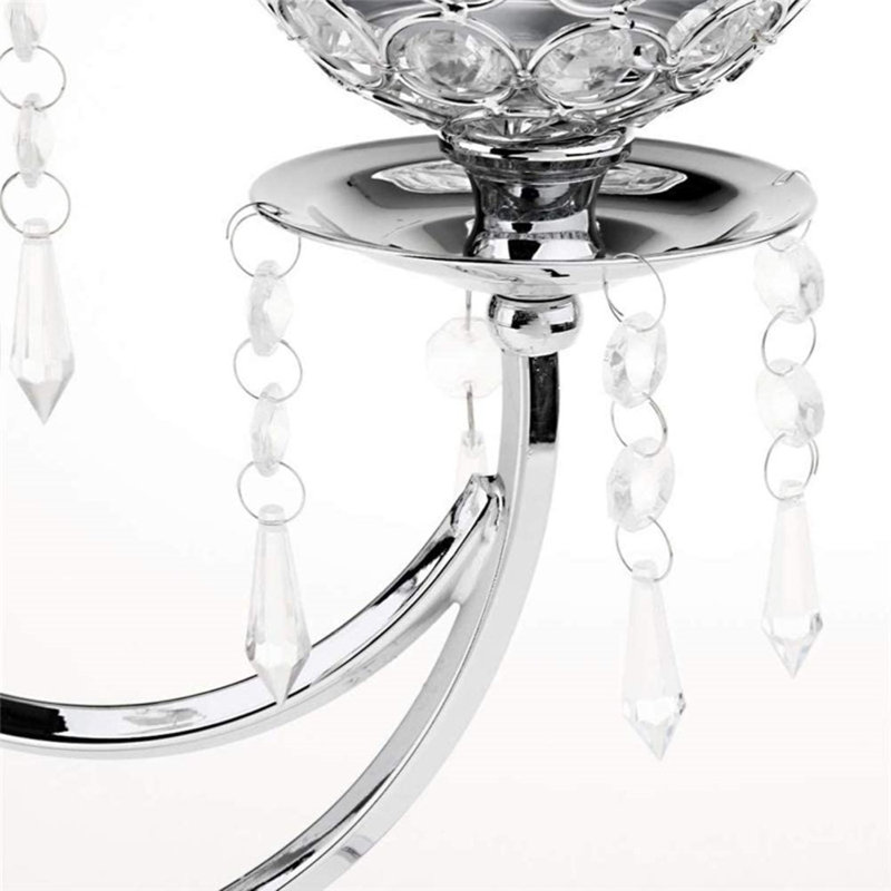 13'' H Tabletop Candelabra, Silver