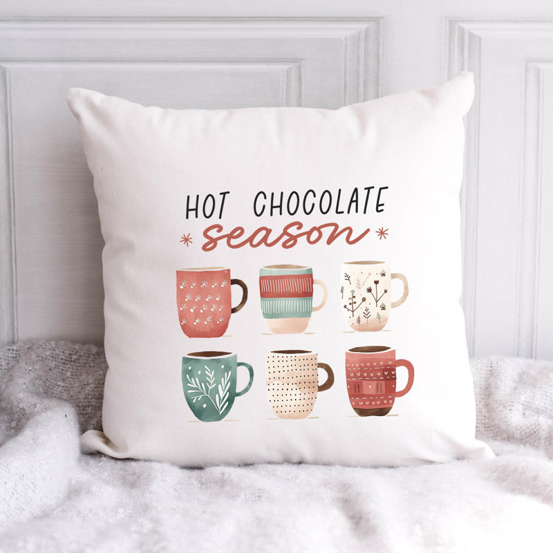 12_CozyChristmas Reversible Throw Pillow, 18" x 18"