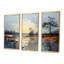 «Blue Sunset In The Silent Meadow», ensemble d'art mural abstrait-788207603-788207564