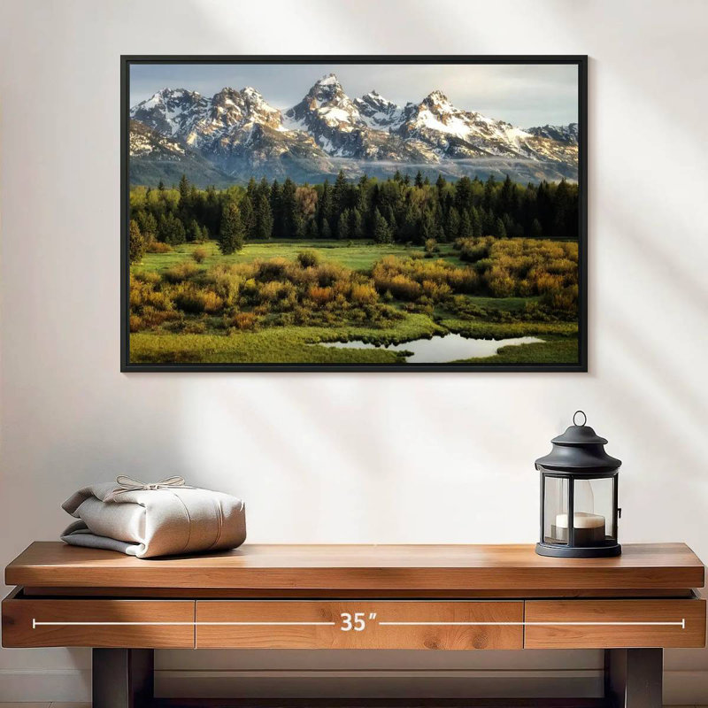Grand Teton Beauty, 25 po x 17 po, Cadre flottant noir