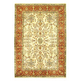 Flaura Hand Woven Cotton and Wool Oriental Area Rug